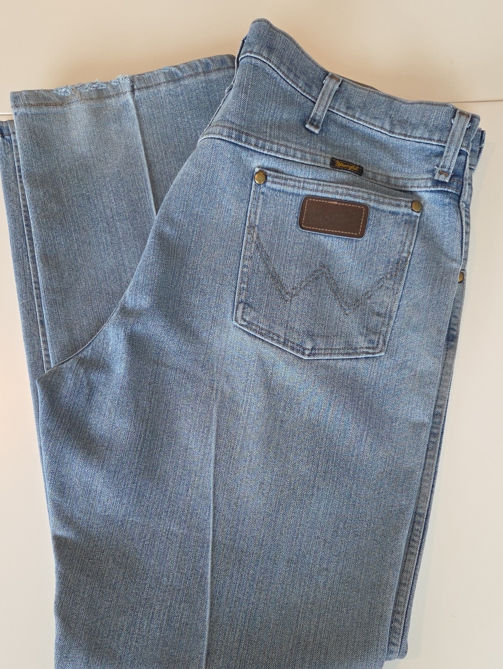Wrangler Blue Jeans 40 X 32 Old School Creases Advanced Comfort Work Western